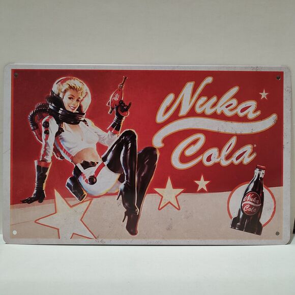 Fallout Metal Tin Signs Bundle Nuka Girl & Red Rocket Official Hanging Displays - Picture 2 of 11